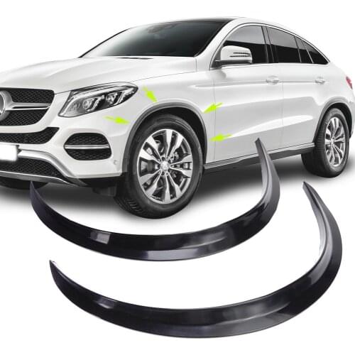 2PCS Car Universal Flexible Car Wheel Fender Flare Arches Mudguards Extension Wide Arch Protector Stripe Auto Accessories
