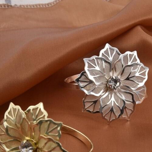 1pcs Napkin Rings Hollow Out Flower Dinner Parties Birthdays Weddings Decoration Tool Hotel Table Decoration Napkin Holder
