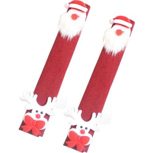 1 pcs Christmas Refrigerator Handle Cover Cloth Door Handle Cover Kitchen Fridge Appliances Glove Protector Door Knob Protector