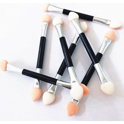 12 PCS Eye Shadow Applicator Pro Eye Shadow Sponge Applicator Make Up Portable Eye Shadow Brushes Nail Powder Brush Tool