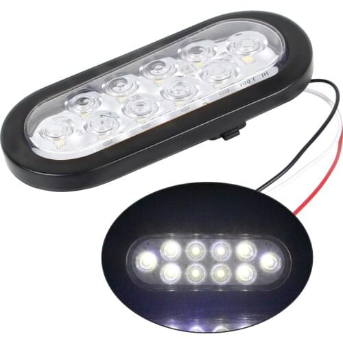 2PCS Oval Sealed LED Turn Signal and Parking Light Kit with Light, Grommet and Plug for Truck Trailer Turn, Stop, and Tail Light