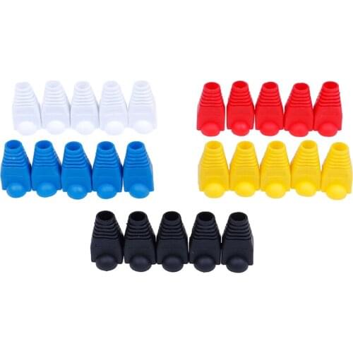 20pcs/lot Rj-45 Adapter Cap Rj45 Cat5 Cat6 Cover Cap Socket Boots Cap Head