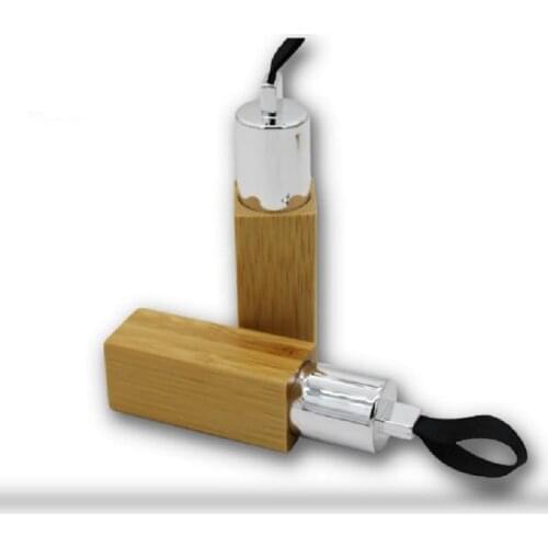 Empty Square Lipstick Tube Cosmetic Packaging Container 12.1mm Bamboo Wood Lip Balm Tube Bamboo Lip balm Container 30pcs 50pcs