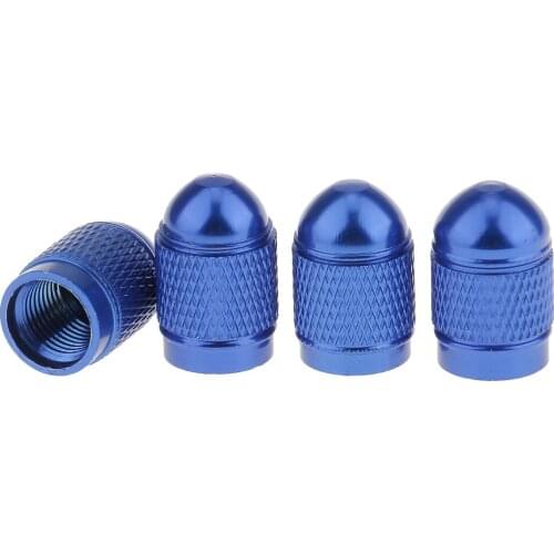 4x Durable Valve Dust Caps Stems For Car Tractors ATV Pickups Bicycle Blu