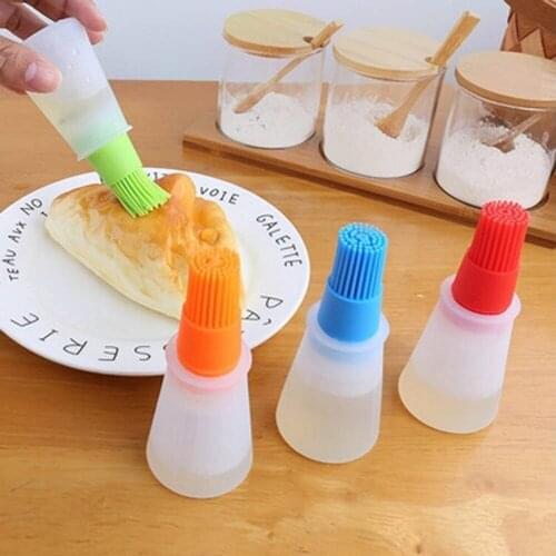 BBQ Accessories Silicone Rubber Oil Dispenser Bottle Brush Mini Barbecue Grill Cooking Baking Pancake Kitchen Tool Honey