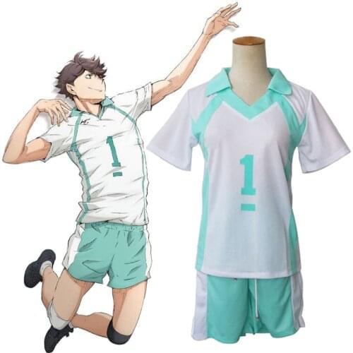 Anime Haikyuu!! Aoba Johsai VBC High School Cosplay Oikawa Tooru Volley ball Club Jersey Cosplay Costume Uniform Sportwear