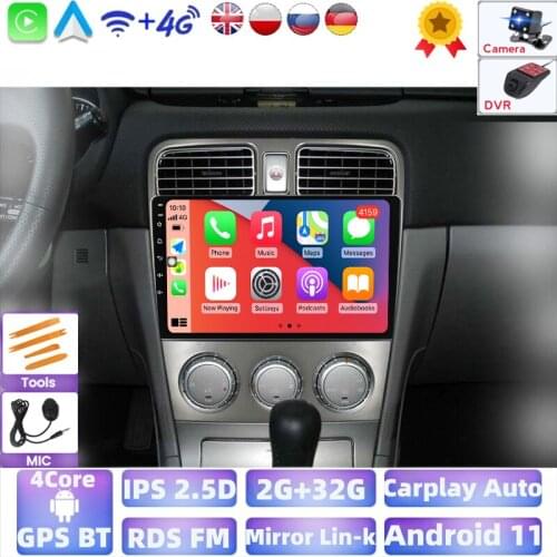 2G+32G IPS Android 11 Car Radio GPS RDS Multimedia Player For Subaru Forester 2002 2003-2008 2din Android Car Player NO DVD BT