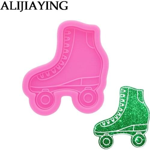 DY1033 Shiny Skates Casting Resin Molds, Shoes Epoxy Clay Polymer Mould, Fondant Chocolate Silicone Molds