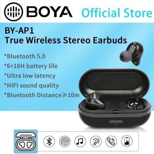 Bluetooth Earbuds, BOYA Headphones Wireless Earbuds 6H Cycle Playtime in-Ear Wireless Headphones Hi-Fi Stereo for Smarthones