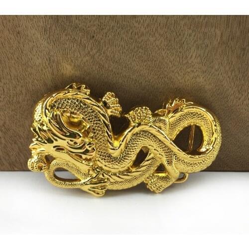 BuckleClub zinc alloy 3D gold dragon jeans gift cowboy belt buckle FP-01867-4 for men 4cm width loop drop shipping