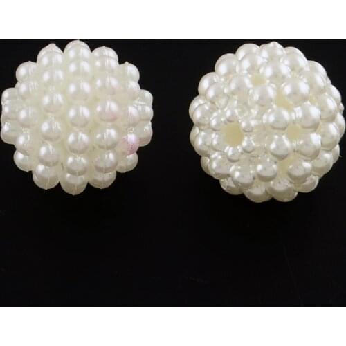 50pcs 12mm Waxberry Imitation Pearl Beads Combined Ball Round Loose Beads Berry Jewelry Marking Findings Charm Accessories