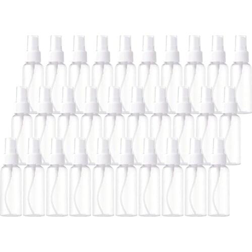 50 Pieces 50Ml Spray Bottles Plastic Empty Refillable Atomiser Transparent Travel Bottle