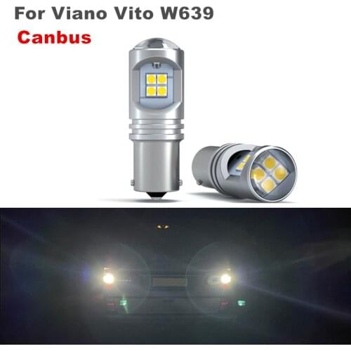 For Mercedes Benz Viano Vito W639 (2003-2015) 2pcs/lot P21W Ba15s Canbus Error Free White LED Reverse Tail Light