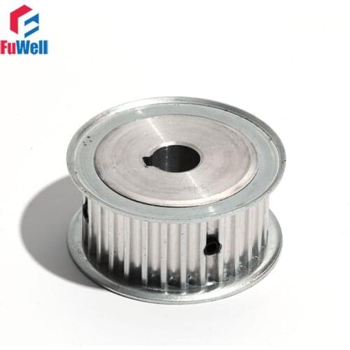 HTD 5M-36T Timing Pulley Keyway Type 21mm Belt Width Gear Belt Pulley 36Teeth 19mm Bore Aluminum Alloy Synchronous Pulley