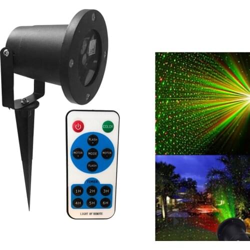 RGB Remote Static Star Dots Laser Projector Light Garden Outdoor Waterproof Christmas Tree Xmas Holiday Shower Lighting