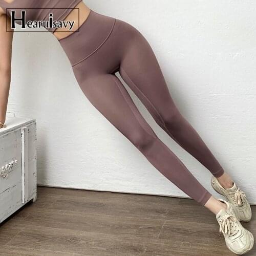 High Waist Fitness Leggings Soild Color Yoga Pant Push Up Hip Elastic Sports Tight Pants Femme Scrunch Butt Gym Legging