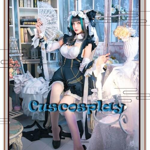 Hot Game Azur Lane Cheshire Cosplay Costume Uniforms Fashion Maid Outfit Halloween Party Role Play Costumes Women Fancy Dress
