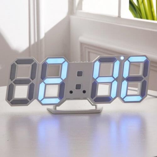 Wall Clock Watch Clock 3D Led Digital Modern Design Living Room Decor Table Alarm Nightlight Luminous Desktop Clock Nightlight