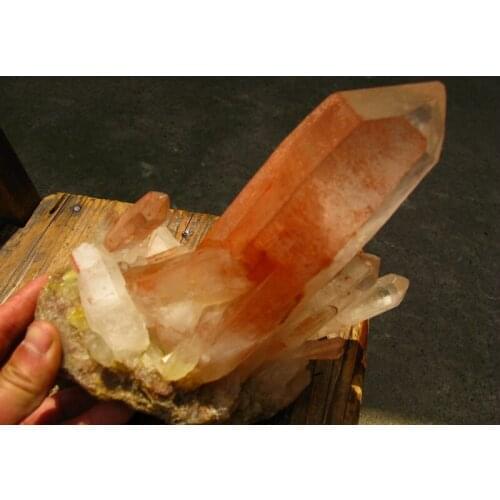 New find from Tibetan red soil natural rock quartz crystal cluster original 2190g