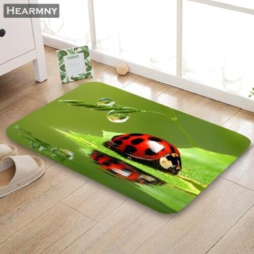 HEARMNY New Arrival Doormat Ladybugs Home Mat Machine Made Anti Slip Carpet Living Room/Hallway Bath Mat For Kids Gift