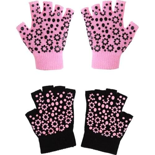 Yoga Gloves Fitness Non Slip Gloves Half Finger Yoga Gloves Sweat Absorption Gloves For Workout Sports