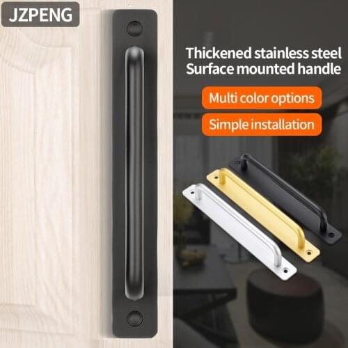 Punch-free modern stainless steel black gold door handle door handle solid entrance door handle stylish furniture handle hardwar