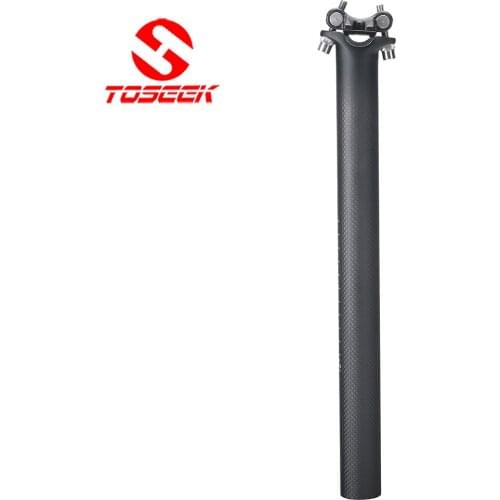 TOSEEK Carbon Seatpost 27.2/30.8/31.6mm Matte/ Glossy 3k Carbon Fiber MTB/Road Bicycles Carbon Fiber Seat Post Seat Tube Parts