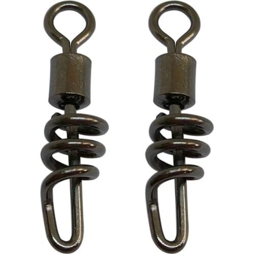 100/500/1000PCS Screwed Snap Rolling Swivel Stainless Steel Quick Change Fishing Swivel Snap Bass Saltwater Fishing Connector