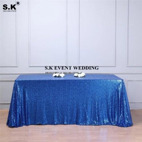 90x156" Premium Sequin Rectangle Tablecloth Banquet Table Cloth For Wedding Event Home Decoration