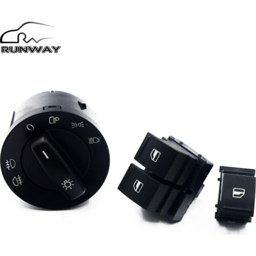 Factory direct sales! New Fog Headlight Lamp Power Window Switch Button 3 PCS/SET for VW Caddy Jetta Golf 5 MK5 V Puls Passat B6