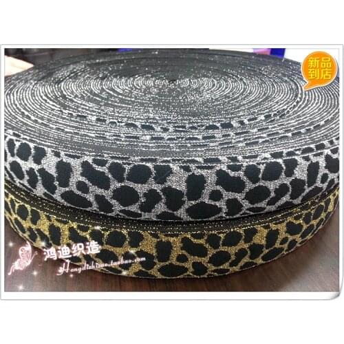 Leopard spot Elastic bands for clothes 38MM Elastic ribbon DIY Sewing Accessories rubber band elastic bands for fit