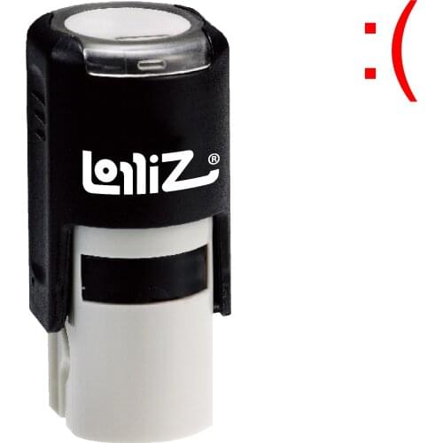 LolliZ "Sad Face" Pre-Inked Rubber Stamp - Text Expression Series