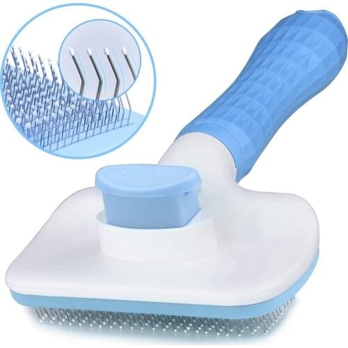Self Cleaning Slicker Brush for Dogs and Cats,Pet Grooming Tool,Removes Undercoat,Shedding Mats and Tangled Hair ,Dander,Dirt