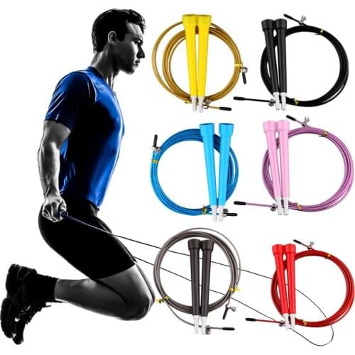Jump Skipping Ropes Cable Steel Adjustable Fast Speed ABS Handle Jump Ropes Crossfit Training Boxing Sports Exercises