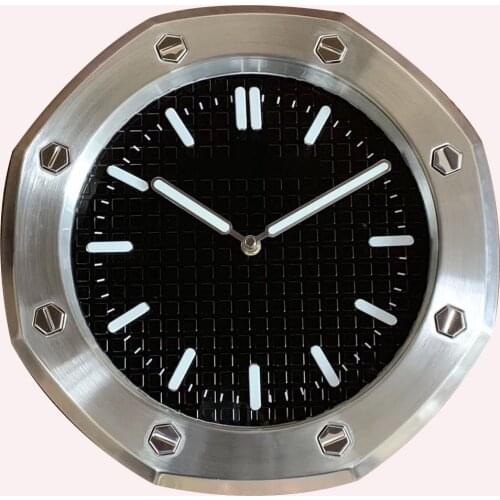 T6118 Metal Watch Shape Wall Clock Modern Design Art Wall Clocks with Silent Mechanism Home Decor with Logo