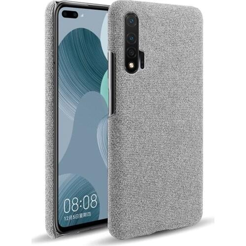Cloth Cases For Huawei Nova 6 Case Slim Retro Cloth Hard Phone Cover For Huawei Nova 6 nova6 4G 5G 6.57" Funda Coque Capa