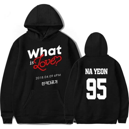 Kpop TWICE What Is Love Print Hoodies Sweatshirts Men/Women Long Sleeve Pullover Hoodie Sweatshirt Hip Hop Plus Size Tracksuit