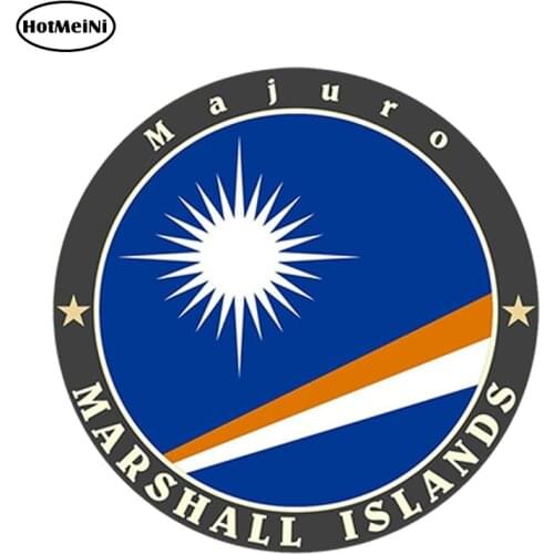 HotMeiNi 13cm x 13cm Car Sticker Marshall Islands Vinyl Sticker Laptop Travel Luggage Waterproof Car Styling Decal Accessories