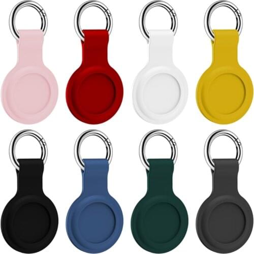 Protective Cover Soft Silicone Case Shell Location Tracker Protector With Buckle for AirTags Bluetooth Tracker