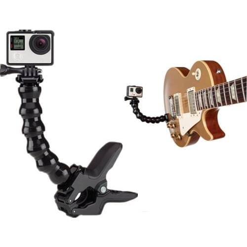 Jaws Flex Clamp Mount + Adjustable Neck 7 Joint for GoPro Hero 8 7 6 5 4 3 Xiaomi YI 4K 4K+ SJ4000 SJ5000 SJ6000 Accessories