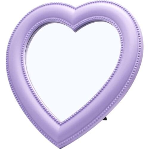 Love Makeup Mirror Small Heart-shaped Desktop Wall-mounted Decorative Mirror Girl Heart Student Dormitory Mirror
