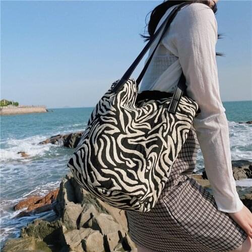 Lady Totes Shoulder Bag Big Capacity Cotton Shopping Women Eco Reusable Shopper Bags Canvas messenger Bag purses and handbags