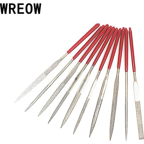 New Mini 10Pcs 3x140mm Diamond Needle File Handy Tools Coated Riffler Set Jewelry Crafts Glass Gem Stone Cutting Repair Tools