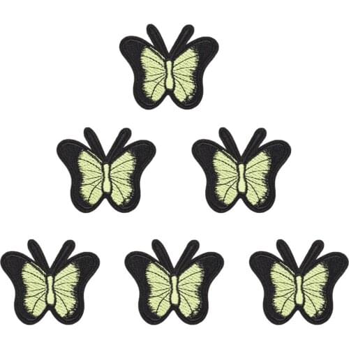 10pcs Butterfly patches hot badges for clothing iron embroidered patch applique iron on patches sewing accessories for clothes