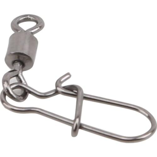 10PCS/Pack Rolling Fishing Swivel With Nice Snap Sea Fishing Rolling Swivels Connector Carp Fishing Accessories 7# 8# 10# 12