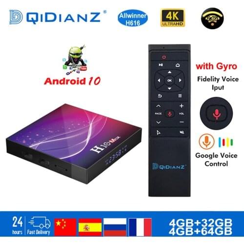 2021 New H10 MAX Smart TV BOX Android 10 6K H616 Quad Core 4K Media player Play Store Free App Fast Android tv Set top BOX