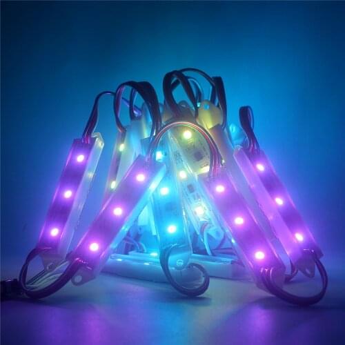 20pcs DC12V WS2811 Full Color LED Pixel Module Light IP68 Waterproof SMD 5050 RGB Dream Color Digital LED Strings