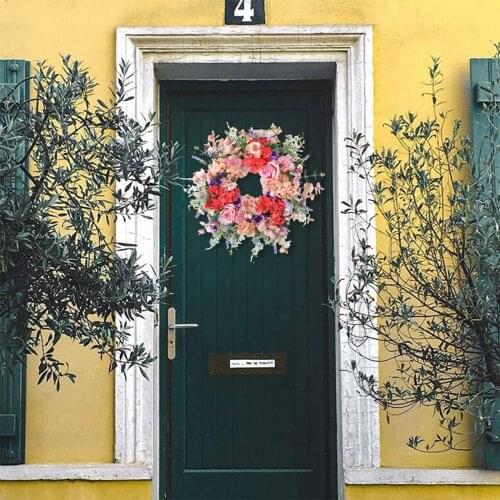 24 "Rose Wreath Front Door Eucalyptus Wreath Christmas New Year Decor