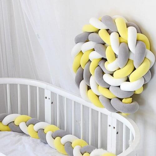 30 1m Braid Knot Cushions Pillow Baby Bumper Cushion for Infant Crib Protector Cot Soft Think Seat Cushion Kid Toy Home Decor