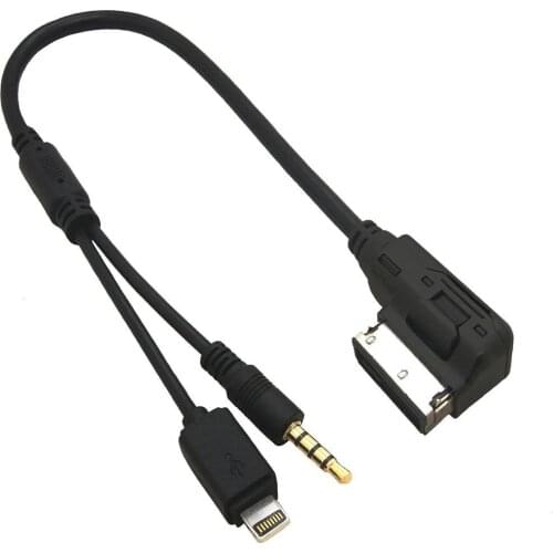 AMI Music Interface to 3.5mm Jack Audio Aux MP3 Adapter Cable for Audi A3/A4/A5/A6/A8/Q5/Q7R8/TT,Jetta GTI GLI for iPhone